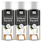 3X 151 White Satin Spray Paint 400ml Spray Paint